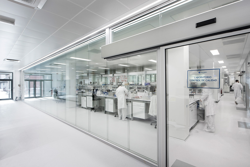 Faes Farma. Inside view laboratory equipped by Burdinola