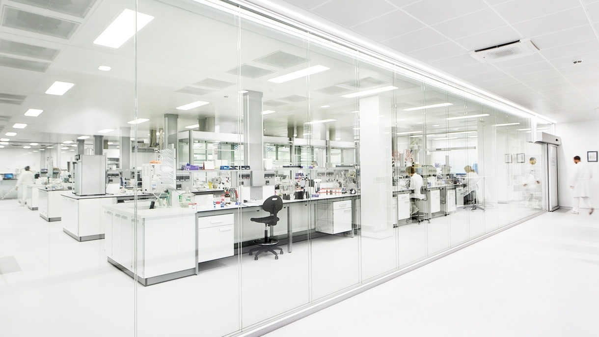Image of the Faes Farma Laboratories designed and installed by Burdinola