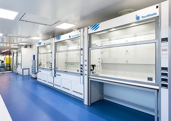 Image of Become fume cupboards in a laboratory
