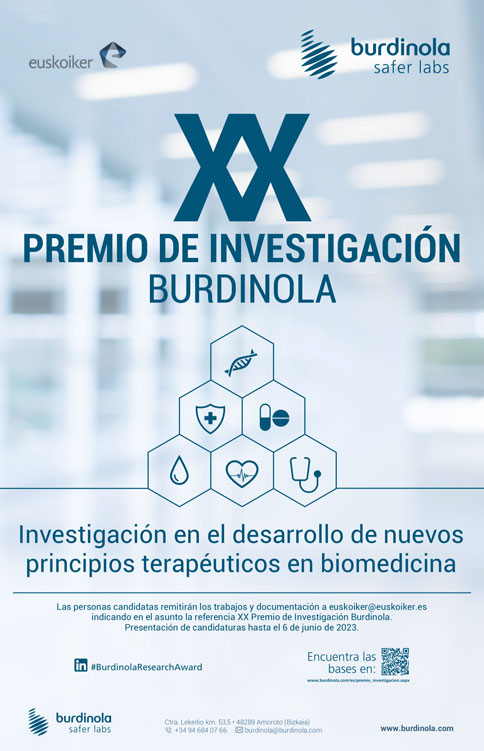 Affiche de la XXe édition du Prix de la recherche Burdinola
