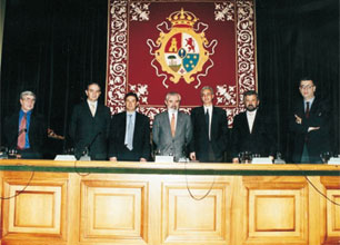 Presentation of the awards to Mr. Arturo López Quintela and Mr. José Rivas Rey