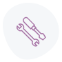 Icon of a spanner and a screwdriver