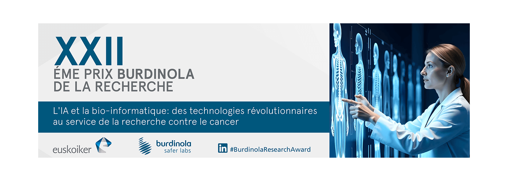 Affiche de la XXIIe édition du Prix de la recherche Burdinola